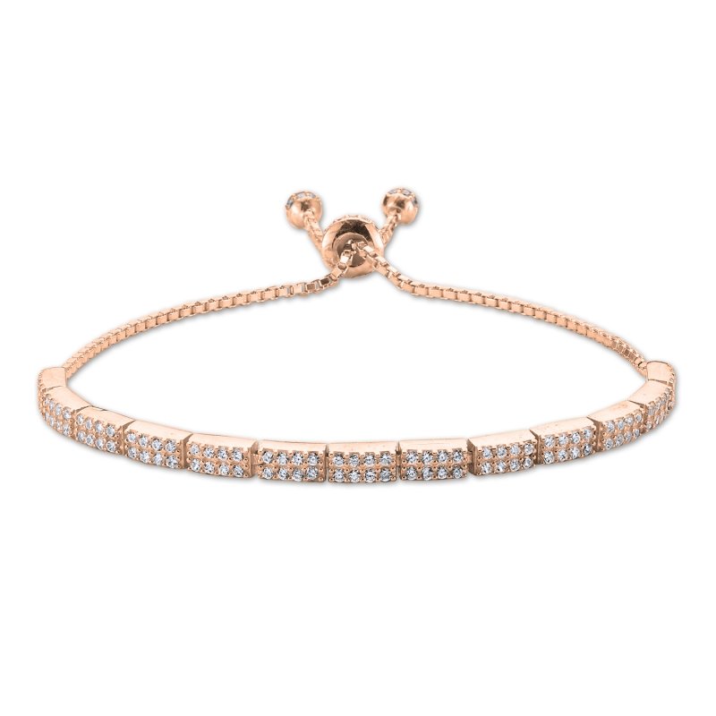 2%20Row%20CZ%20Adjustable%20Sliding%20Bracelet-Rose%20Gold%20Plated