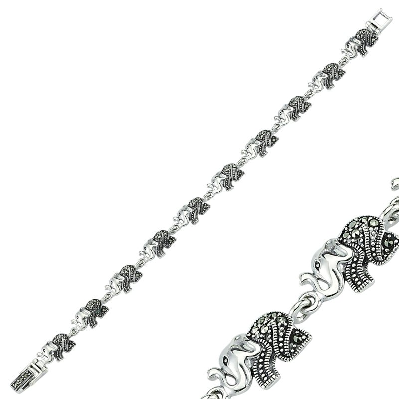 Marcasite%20Stone%20Elephant%20Bracelet