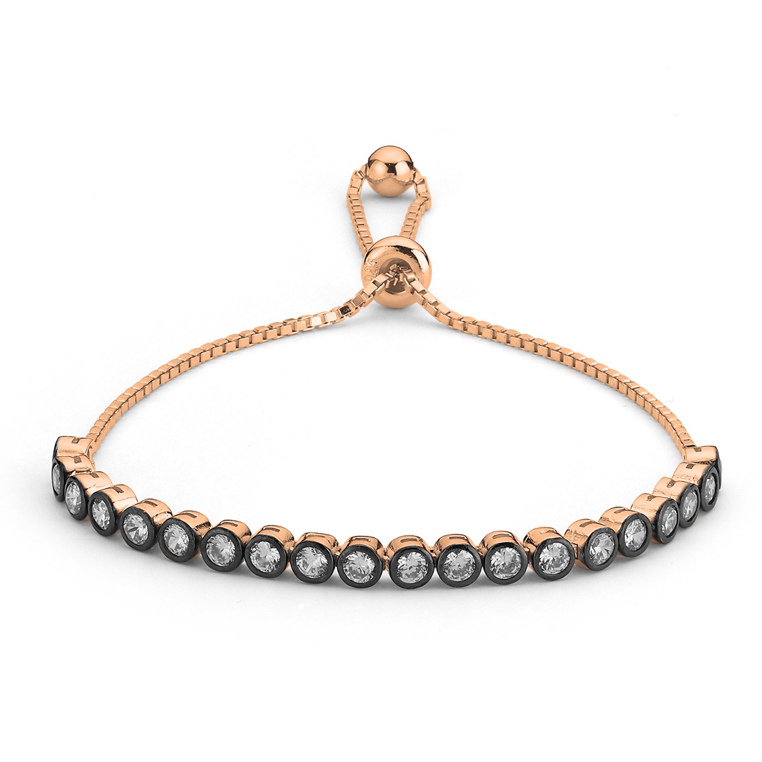 CZ%20Adjustable%20Sliding%20Bracelet-Rose%20kaplama