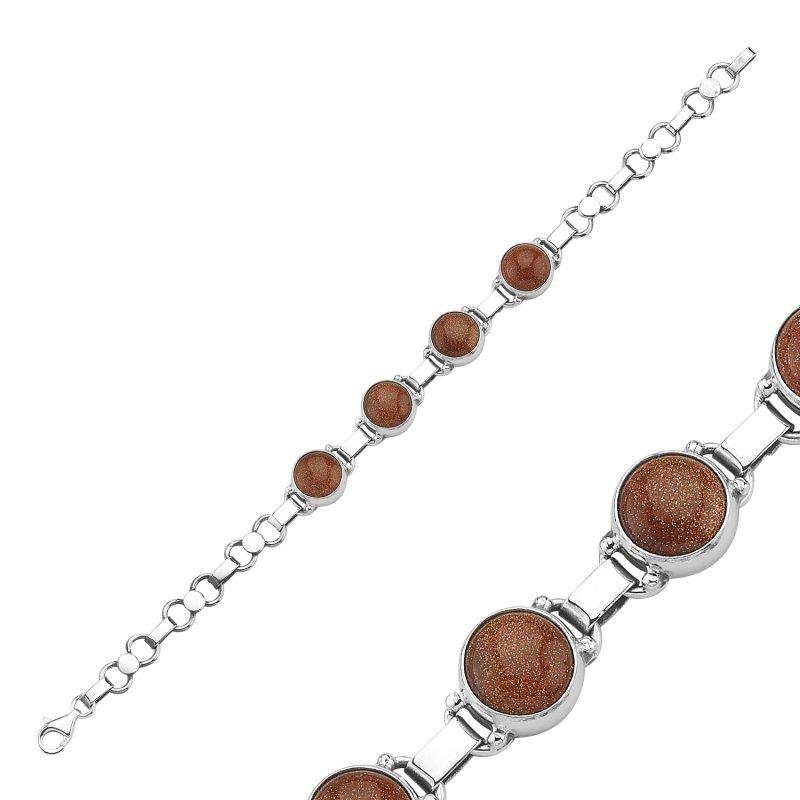 Goldstone%20Sterling%20Silver%20Handmade%20Bracelet