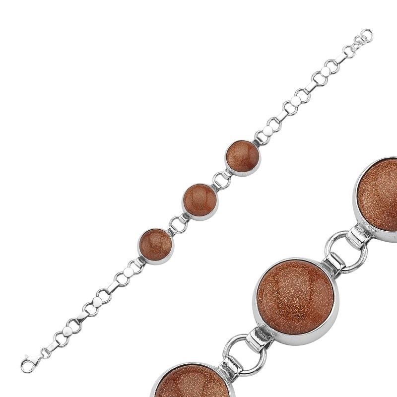 Goldstone%20Sterling%20Silver%20Handmade%20Bracelet