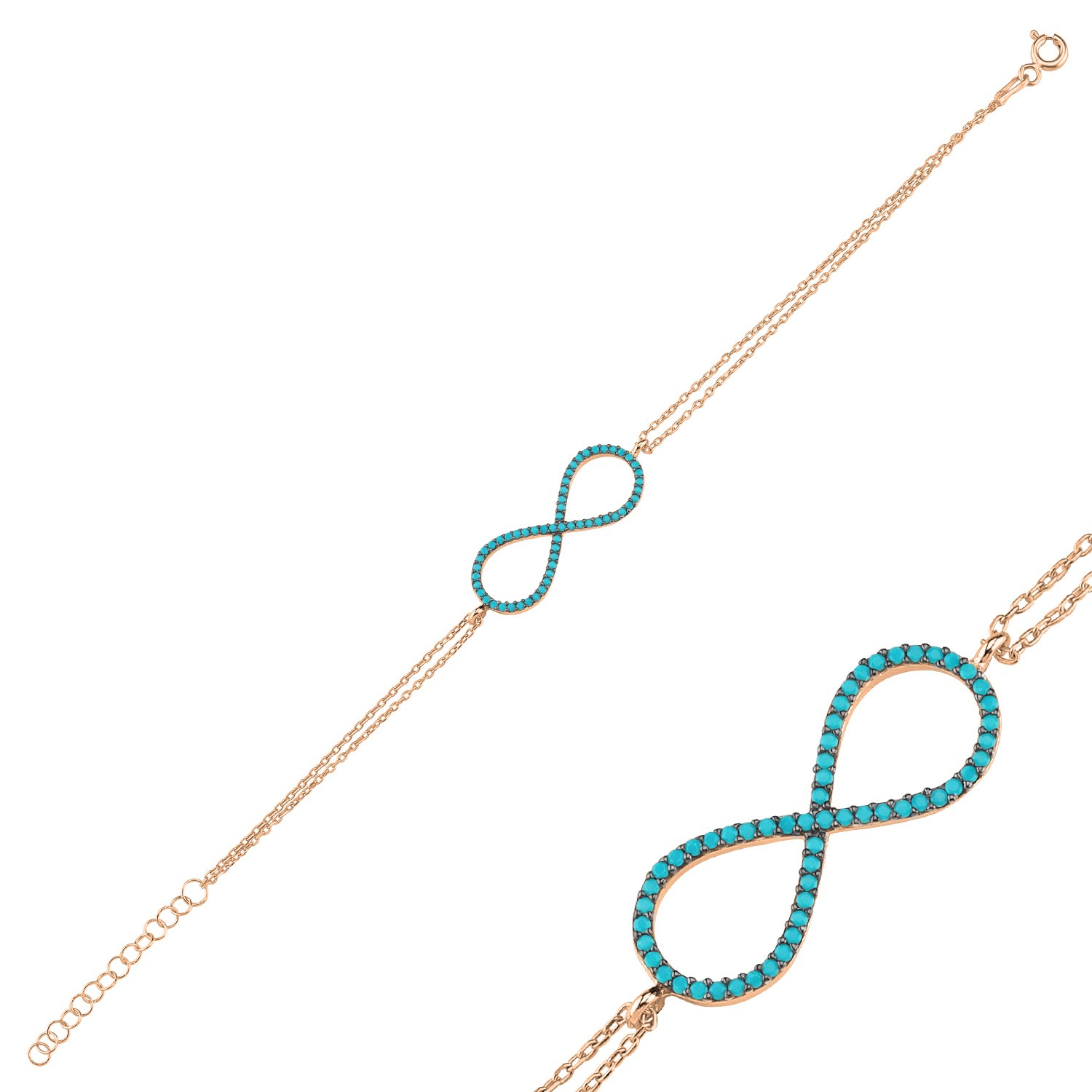 Nano%20Turquoise%20Infinity%20Bracelet-Rose%20kaplama