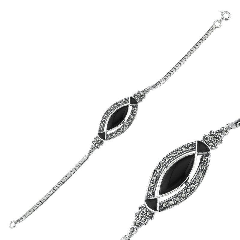 Onyx%20&%20Marcasite%20Bracelet