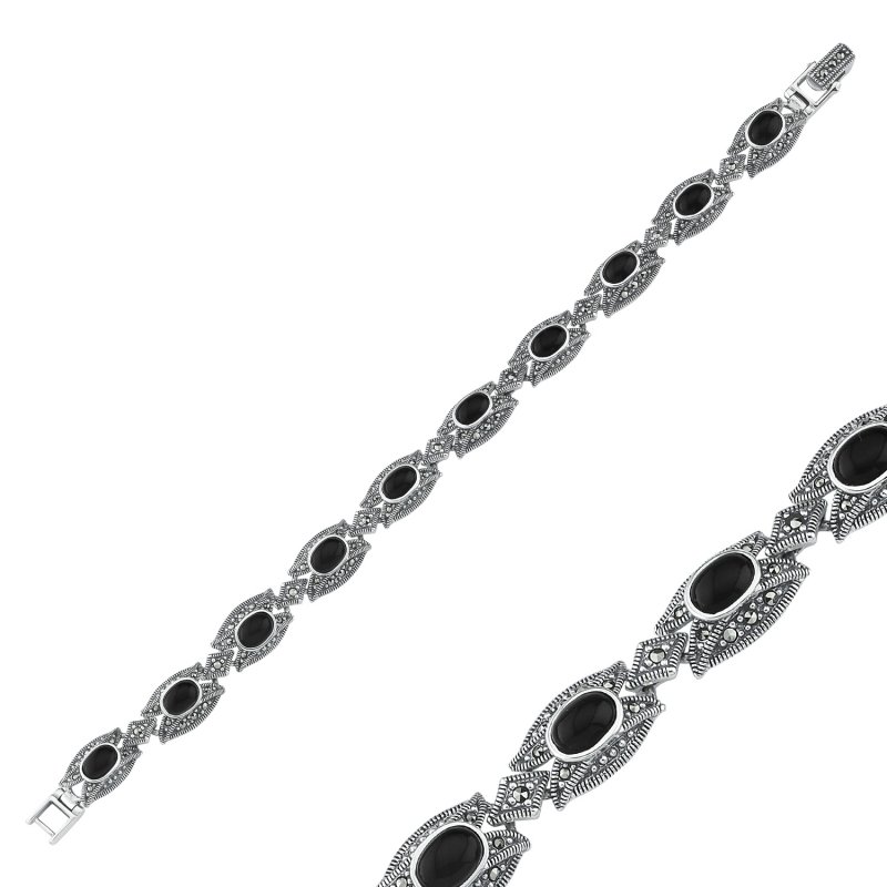 Onyx%20&%20Marcasite%20Bracelet