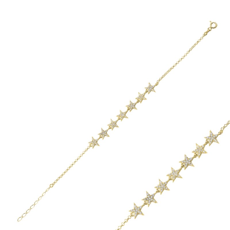 CZ%20Star%20Bracelet-Gold%20Plated