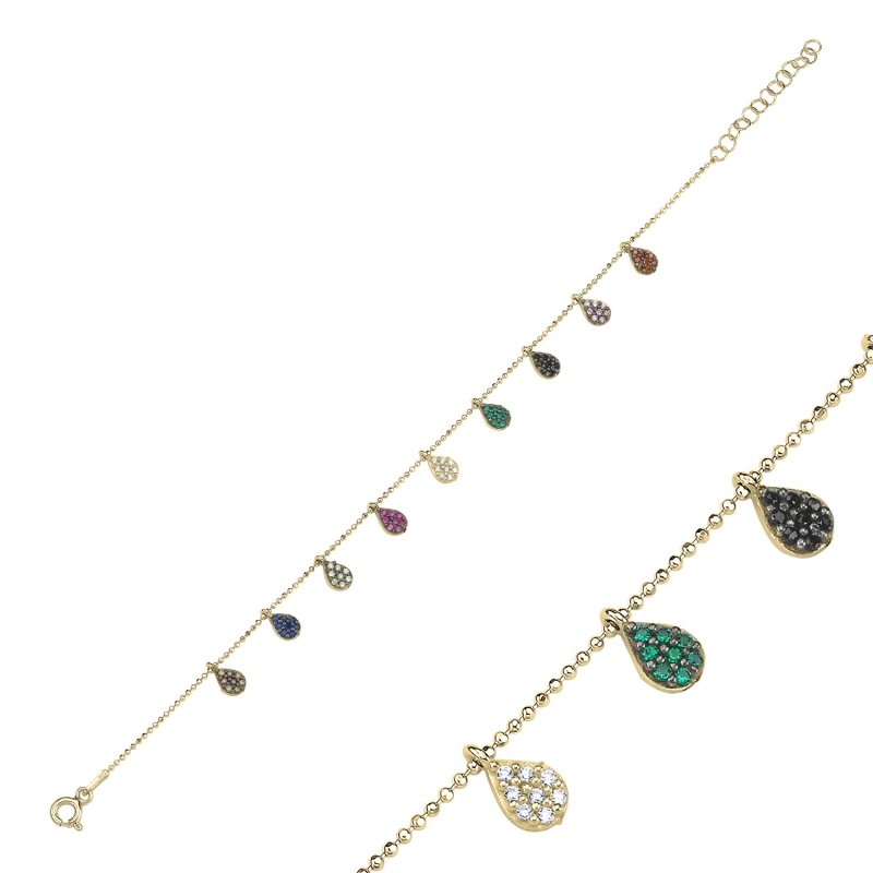 Mixed%20Color%20CZ%20Dangle%20Bracelet-Gold%20Plated