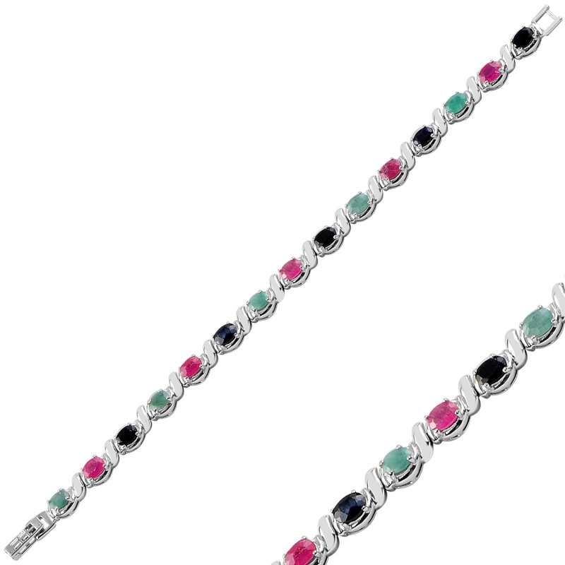 Ruby,%20Emerald%20&%20Sapphire%20Tennis%20Bracelet