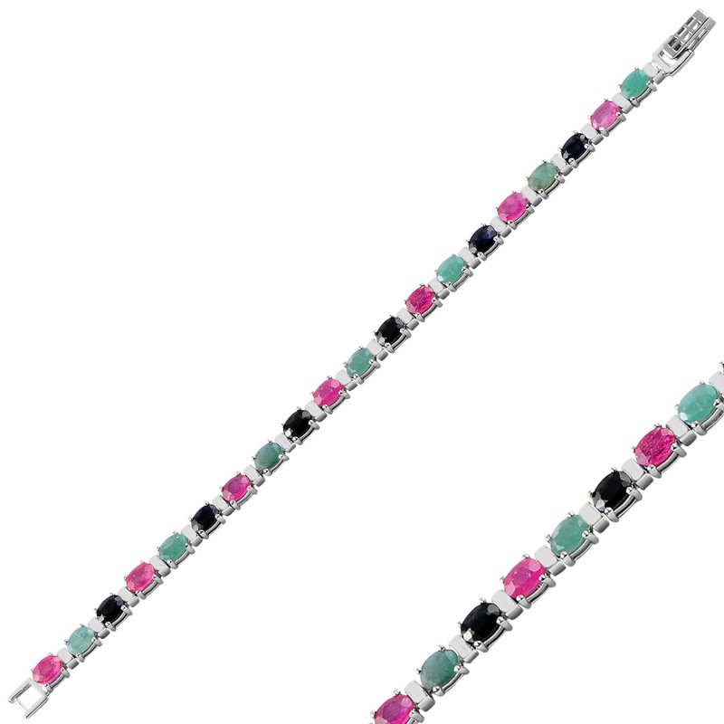 Ruby,%20Emerald%20&%20Sapphire%20Tennis%20Bracelet