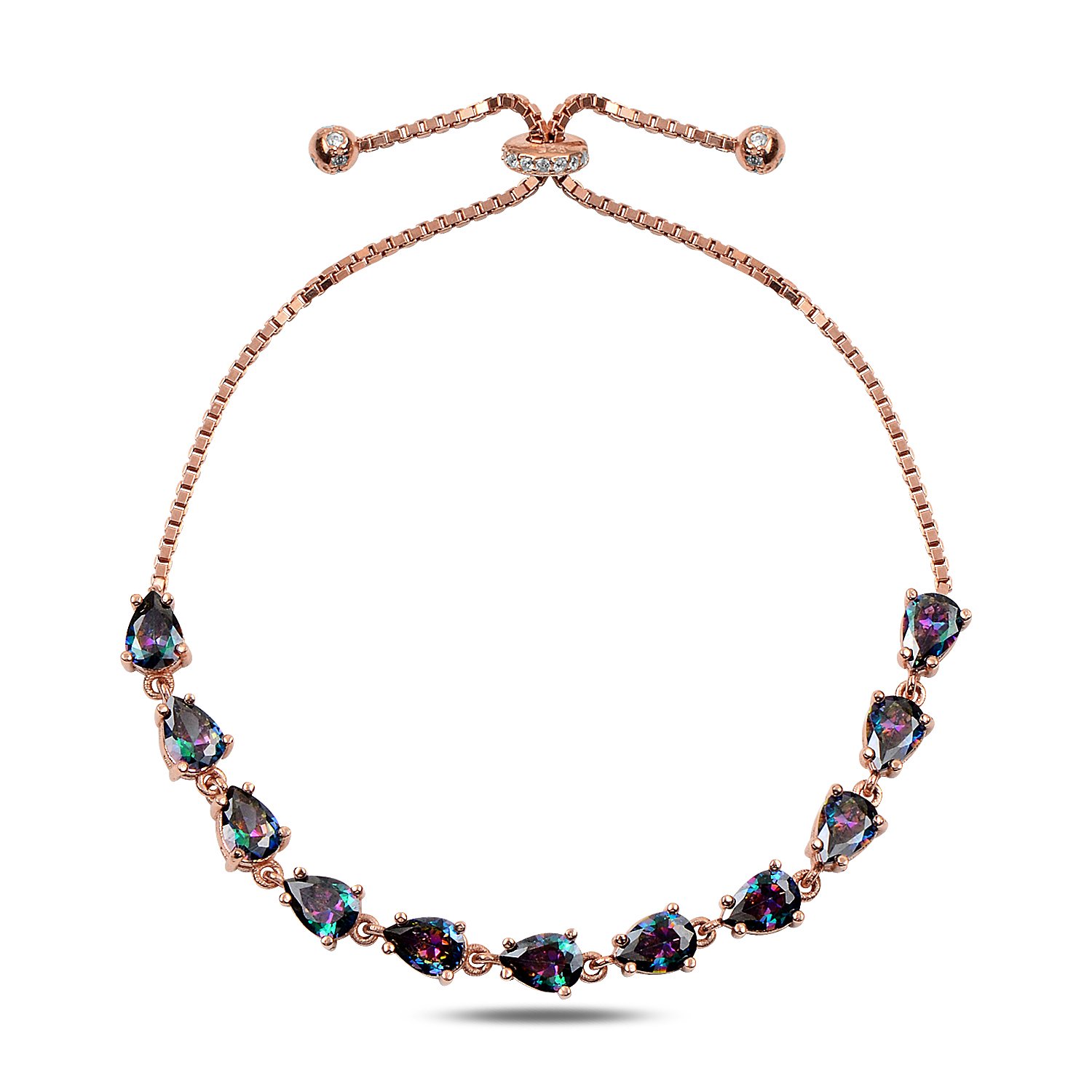 Mystic%20Topaz%20CZ%20Tennis%20Adjustable%20Sliding%20Bracelet-Rose%20kaplama