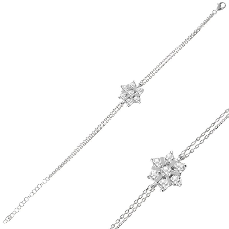 Snowflake%20Zirkon%20Taşlı%20Bracelet-Rodyum%20kaplama