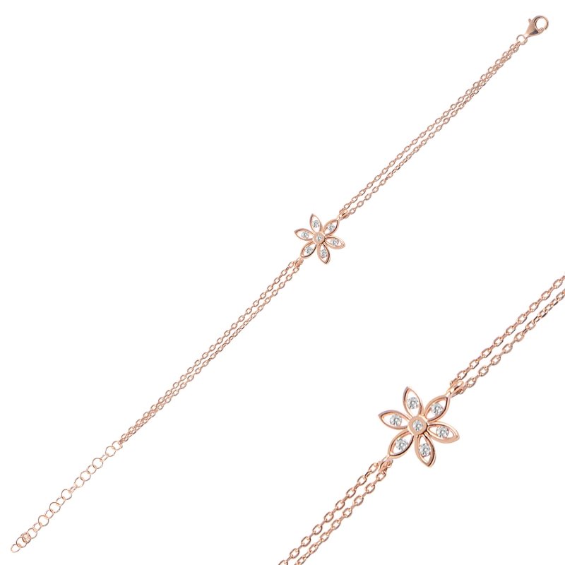 Flower%20CZ%20Bracelet-Rose%20Gold%20Plated