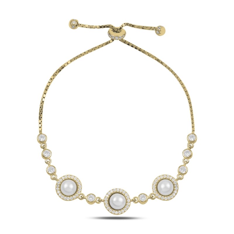 Pearl%20&%20CZ%20Adjustable%20Sliding%20Bracelet-Gold%20Plated