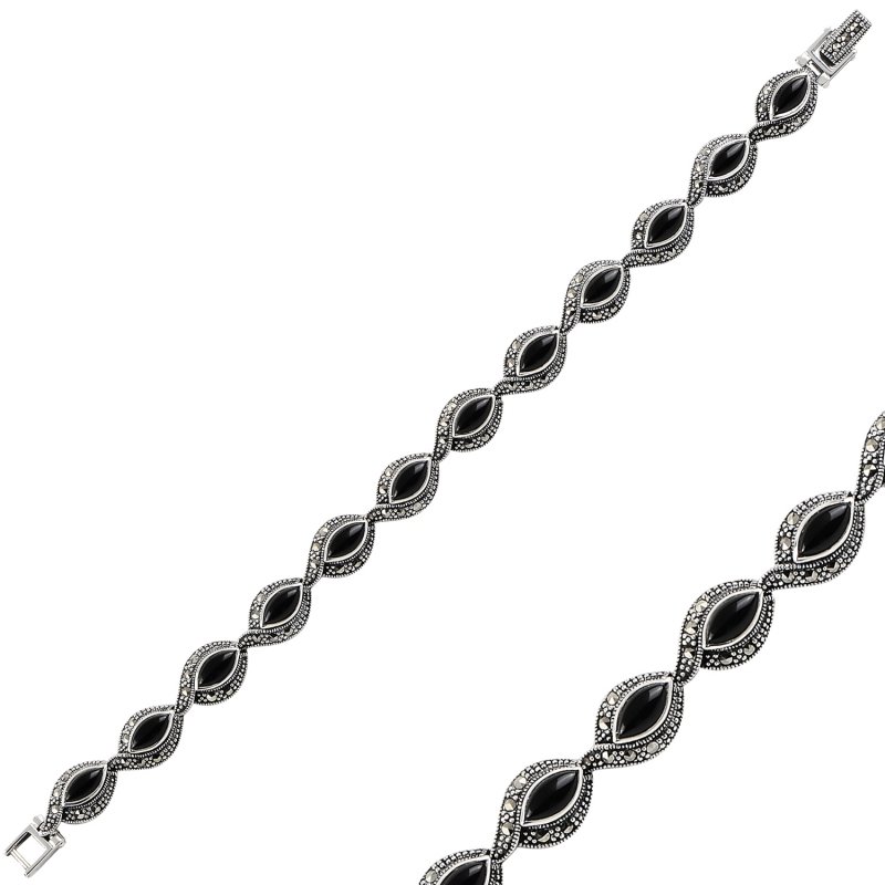 Marcasite%20&%20Onyx%20Stone%20Bracelet