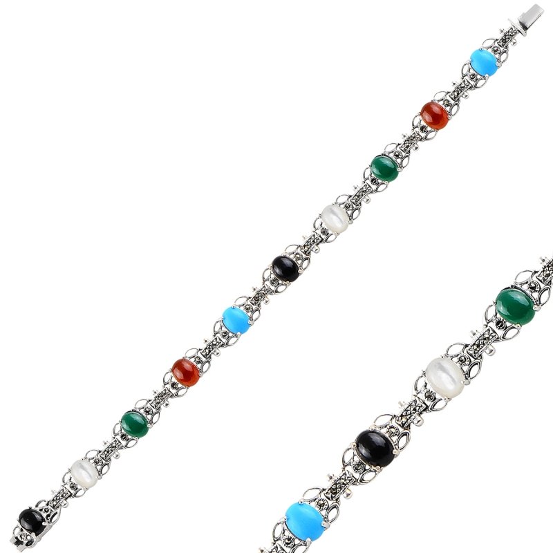 Marcasite%20&%20Natural%20Stone%20Bracelet