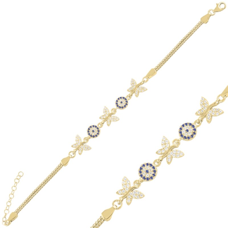 Butterfly%20&%20Evil%20Eye%20CZ%20Box%20Chain%20Bracelet-Gold%20Plated