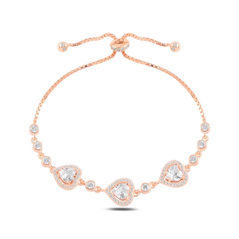 Heart%20CZ%20Adjustable%20Sliding%20Bracelet-Rose%20kaplama