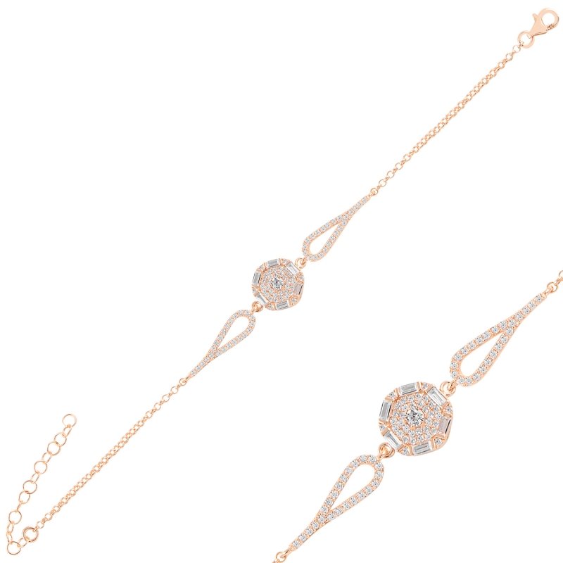 Baguette%20CZ%20Bracelet-Rose%20kaplama