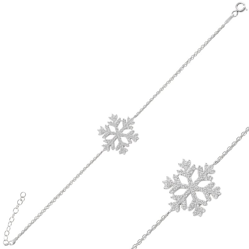 CZ%20Snowflake%20Bracelet-Rodyum%20kaplama