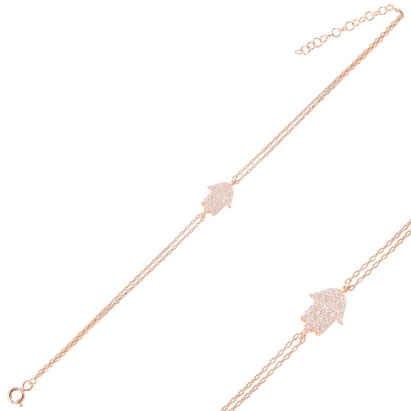 Hamsa%20CZ%20Bracelet-Rose%20Gold%20Plated