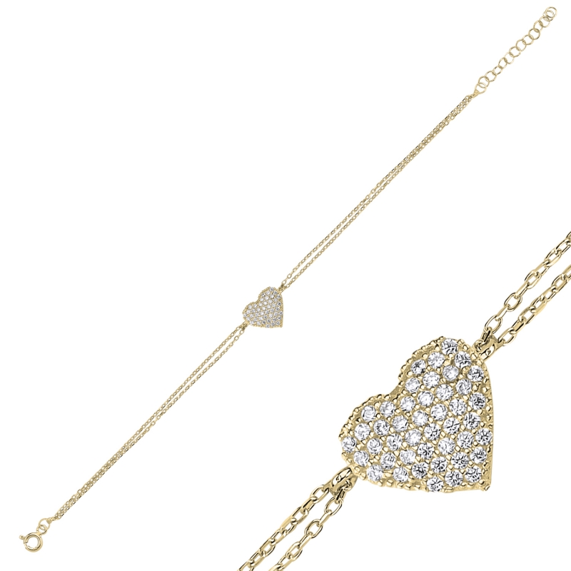 Heart%20CZ%20Bracelet-Gold%20Plated