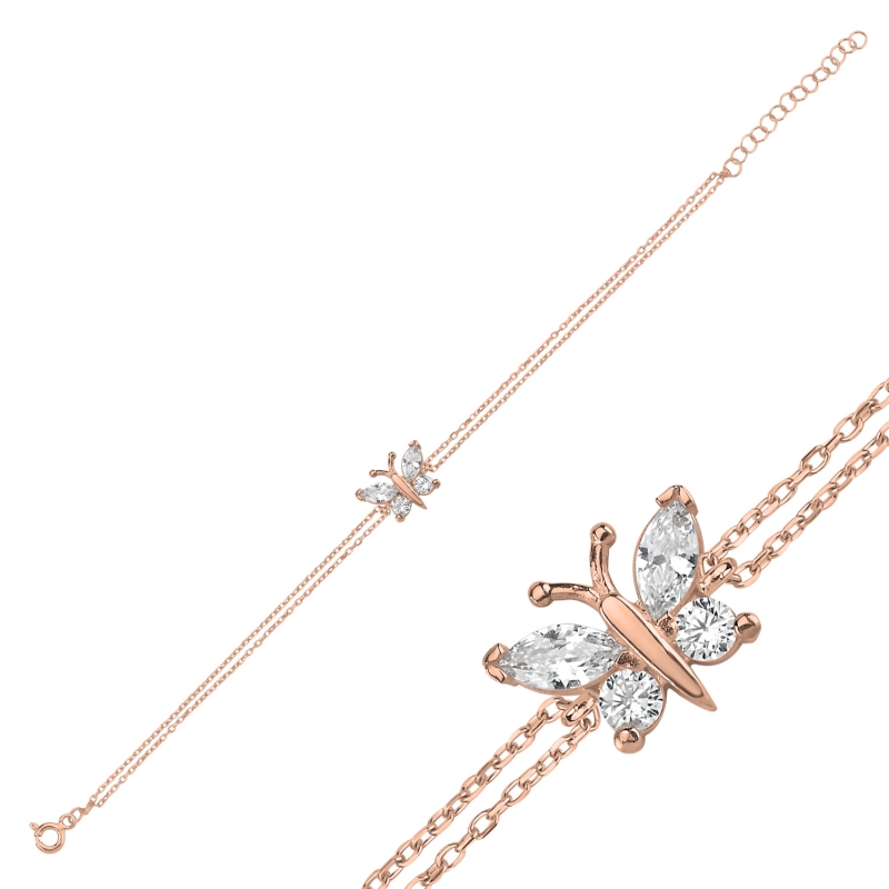 Butterfly%20CZ%20Bracelet-Rose%20Gold%20Plated