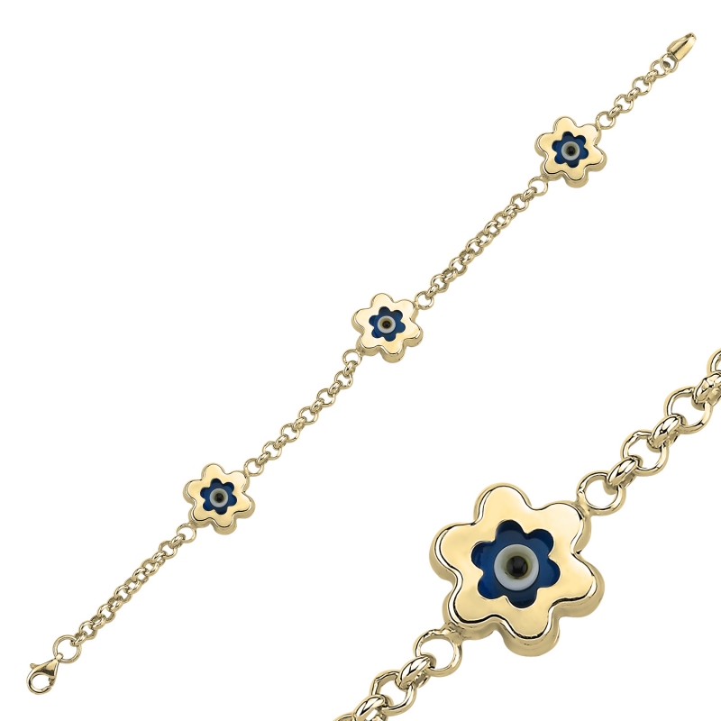 Evil%20Eye%20Daisy%20Bracelet-Gold%20Plated