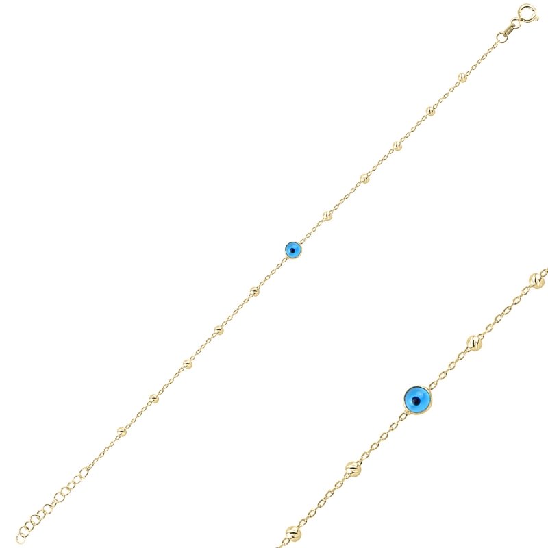 Evil%20Eye%20&%20Diamond%20Cut%20Ball%20Bracelet-Gold%20Plated