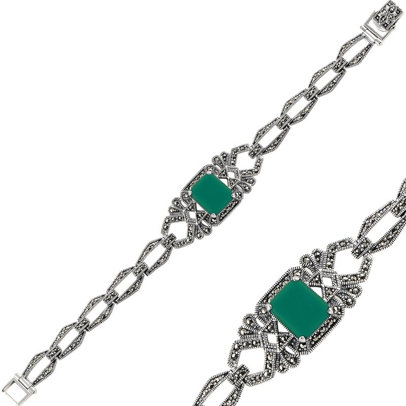 Green%20Agate%20&%20Marcasite%20Bracelet