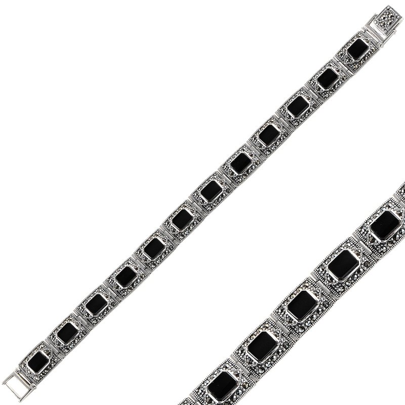 Onyx%20&%20Marcasite%20Bracelet