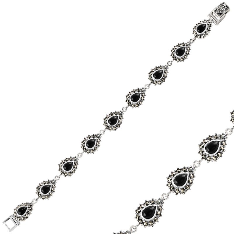 Onyx%20&%20Marcasite%20Bracelet