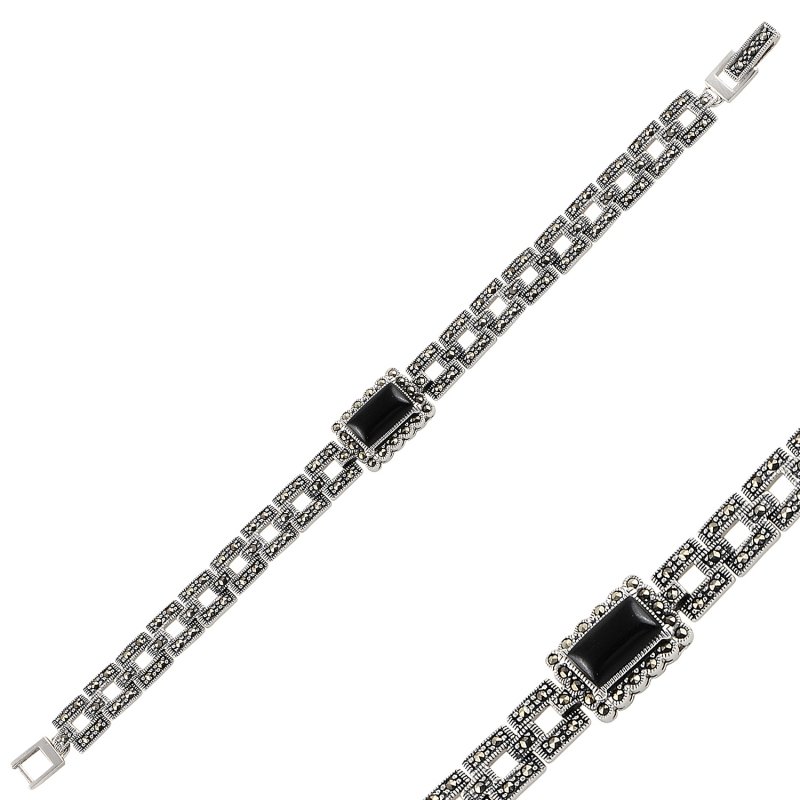 Onyx%20&%20Marcasite%20Bracelet