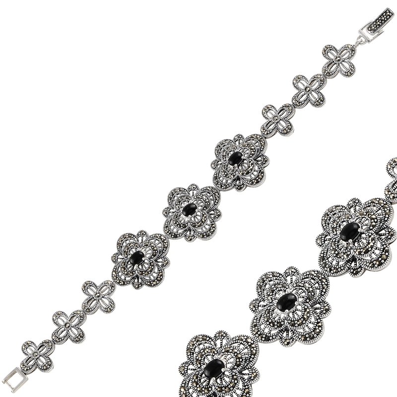 Onyx%20&%20Marcasite%20Bracelet