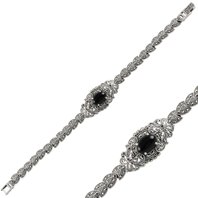 Onyx%20&%20Marcasite%20Bracelet