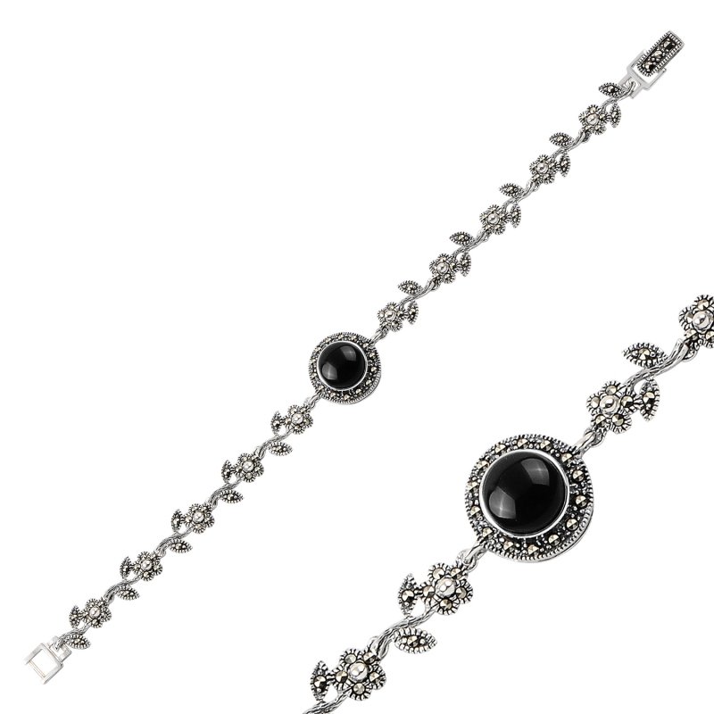 Onyx%20&%20Marcasite%20Bracelet