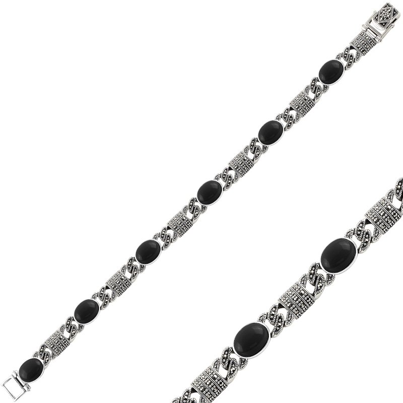 Onyx%20&%20Marcasite%20Bracelet