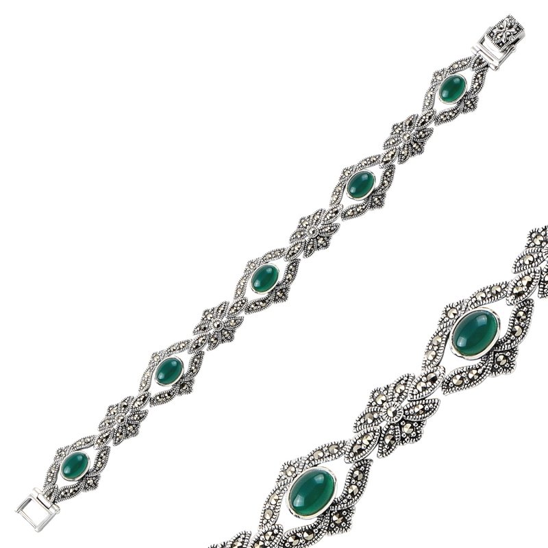 Green%20Agate%20&%20Marcasite%20Bracelet