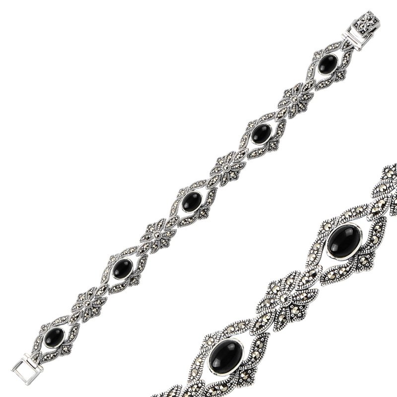 Onyx%20&%20Marcasite%20Bracelet