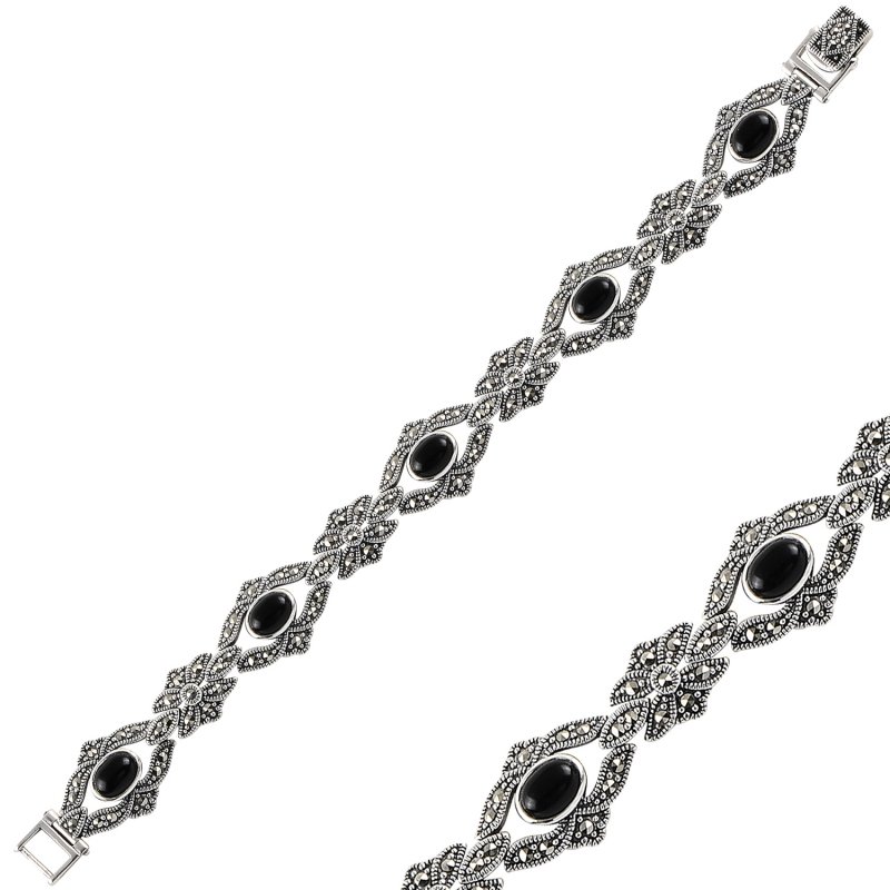 Onyx%20&%20Marcasite%20Bracelet