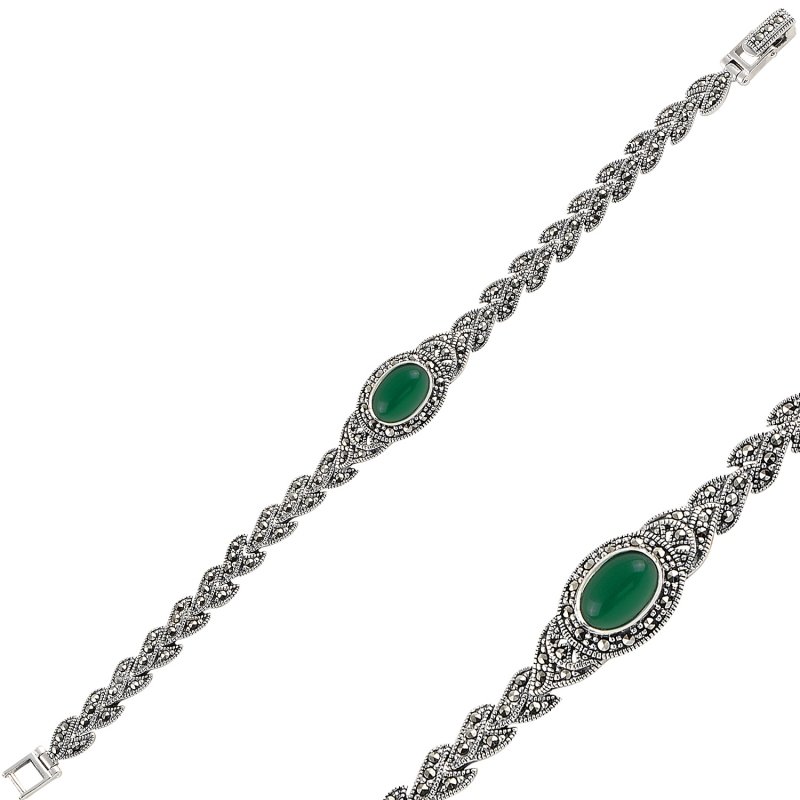 Green%20Agate%20&%20Marcasite%20Bracelet