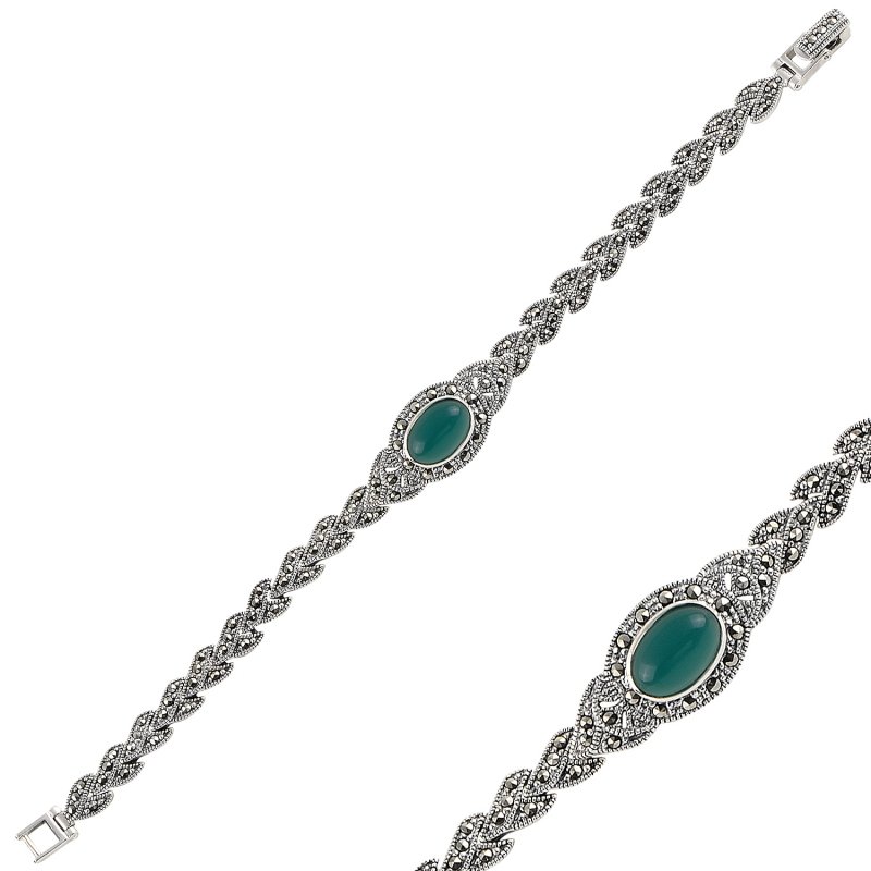 Green%20Agate%20&%20Marcasite%20Bracelet