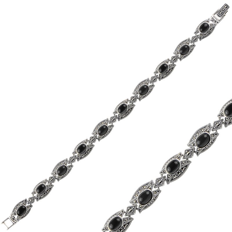 Onyx%20&%20Marcasite%20Bracelet