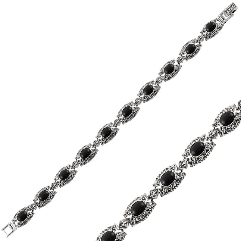 Onyx%20&%20Marcasite%20Bracelet