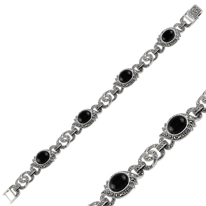 Onyx%20&%20Marcasite%20Bracelet