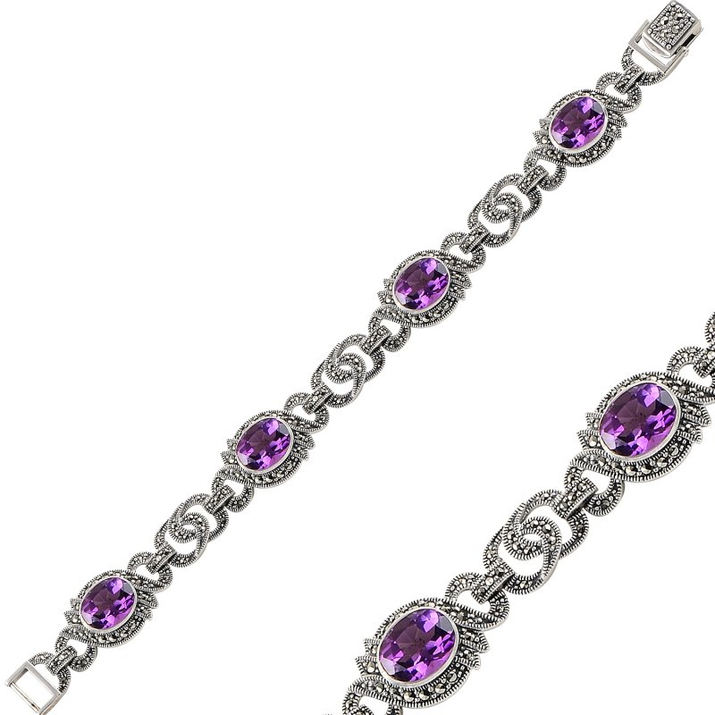 Amethyst%20CZ%20&%20Marcasite%20Bracelet