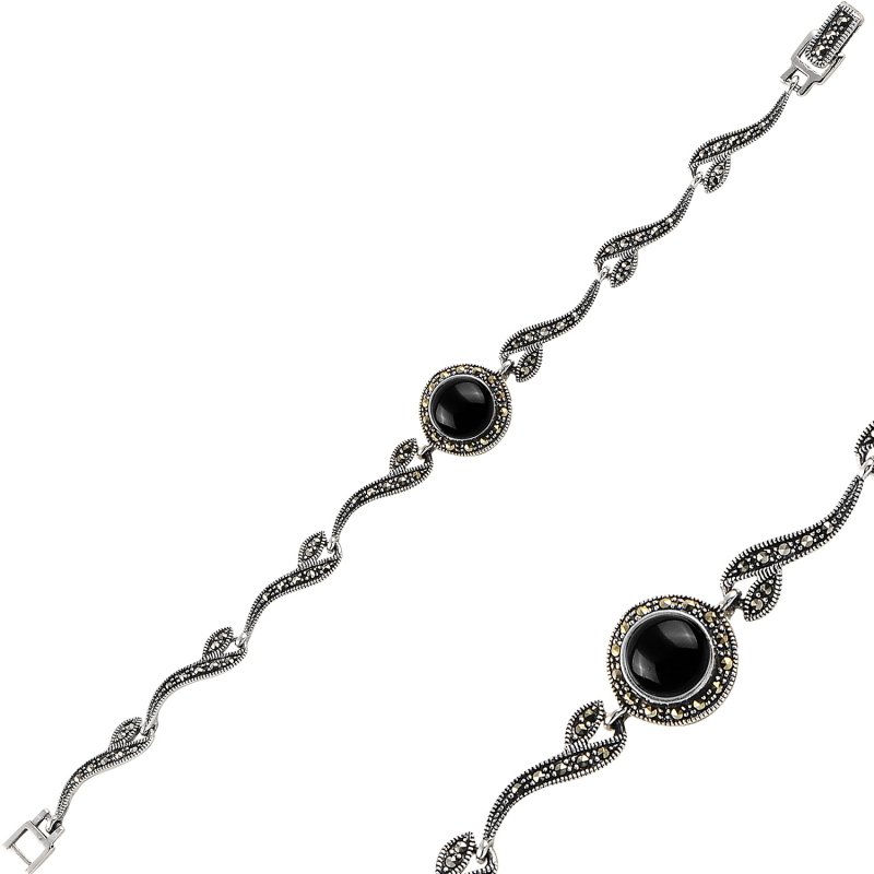 Onyx%20&%20Marcasite%20Bracelet