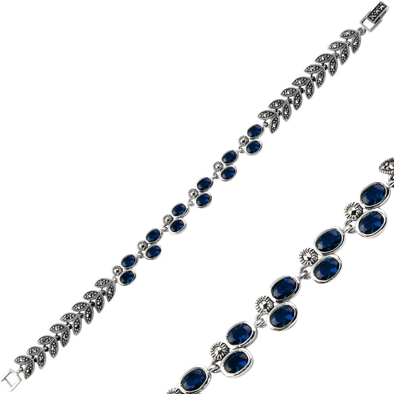 Sapphire%20CZ%20&%20Marcasite%20Bracelet