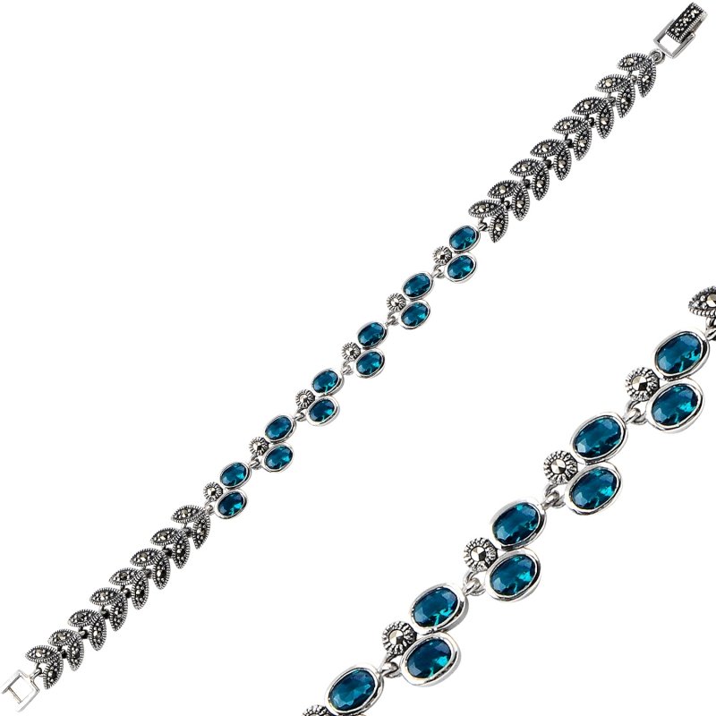 Aquamarine%20CZ%20&%20Marcasite%20Bracelet