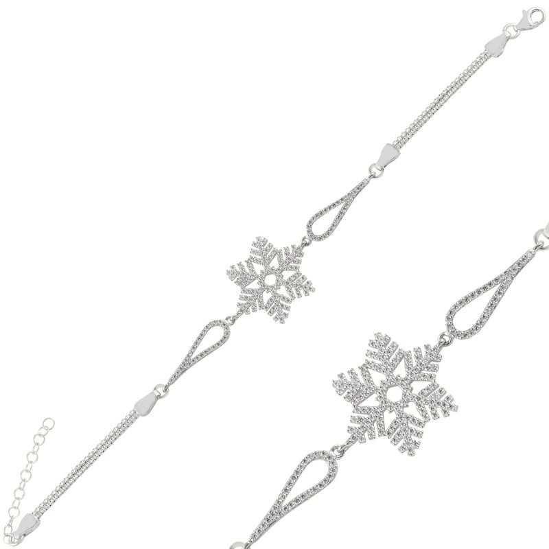 Snowflake%20CZ%20&%20Box%20Chain%20Bracelet