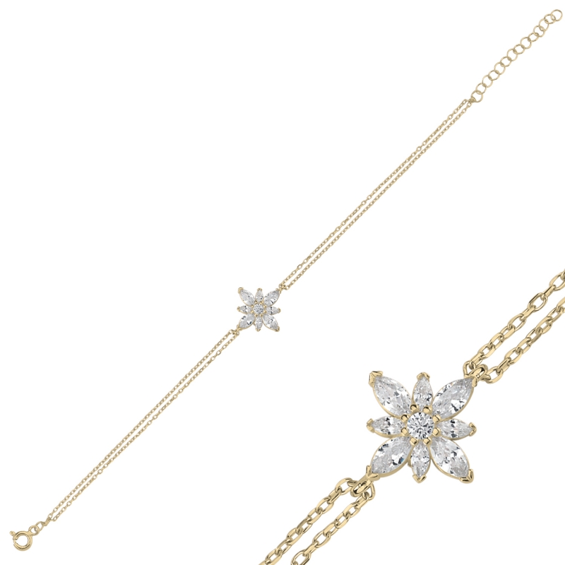 Lotus%20Flower%20CZ%20Bracelet-Gold%20Plated