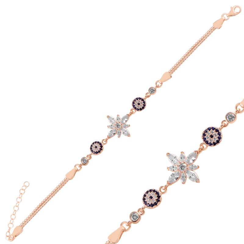 Evil%20Eye%20&%20Lotus%20Flower%20Teardrop%20CZ%20Bracelet-Rose%20Gold%20Plated